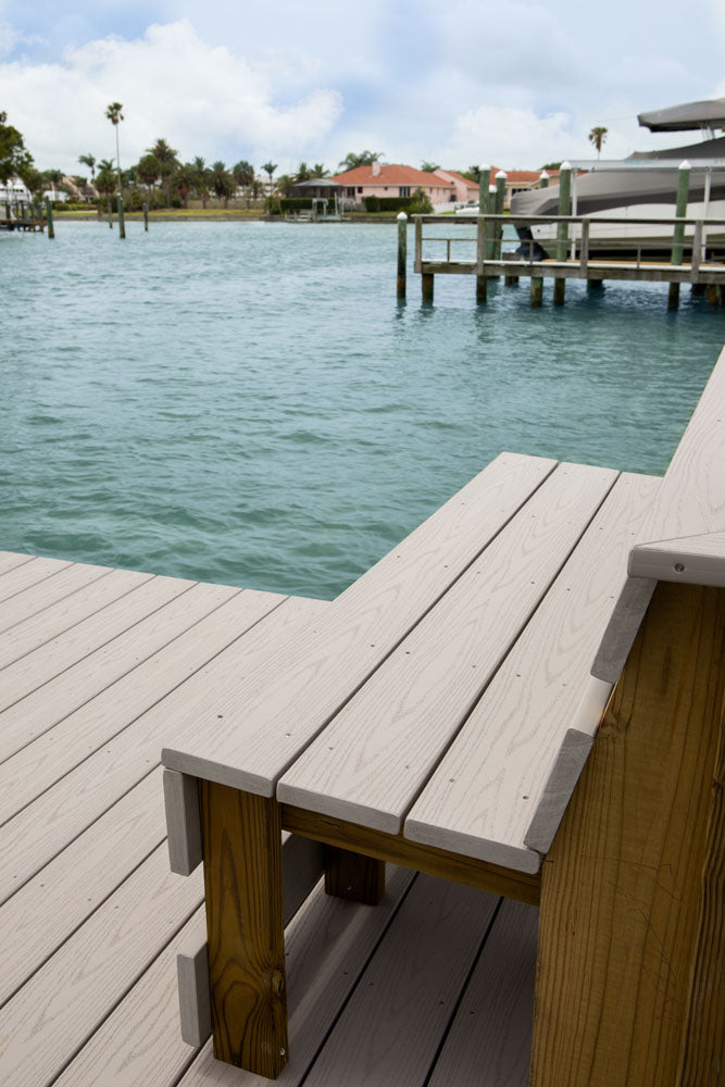 Riser 3/4" x 7 1/4" x 12' TimberTech Advanced PVC Harvest - Slate Gray