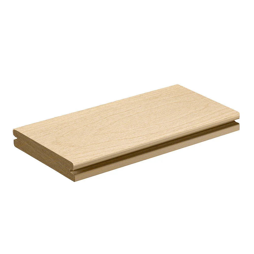 Grooved Decking Board 1"x6" TimberTech Advanced PVC Harvest+ - Toasted Wheat