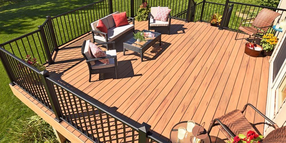 Contremarche de terrasse en Composite 9/16" x 7 1/4" x 12' TimberTech Legacy - Tigerwood