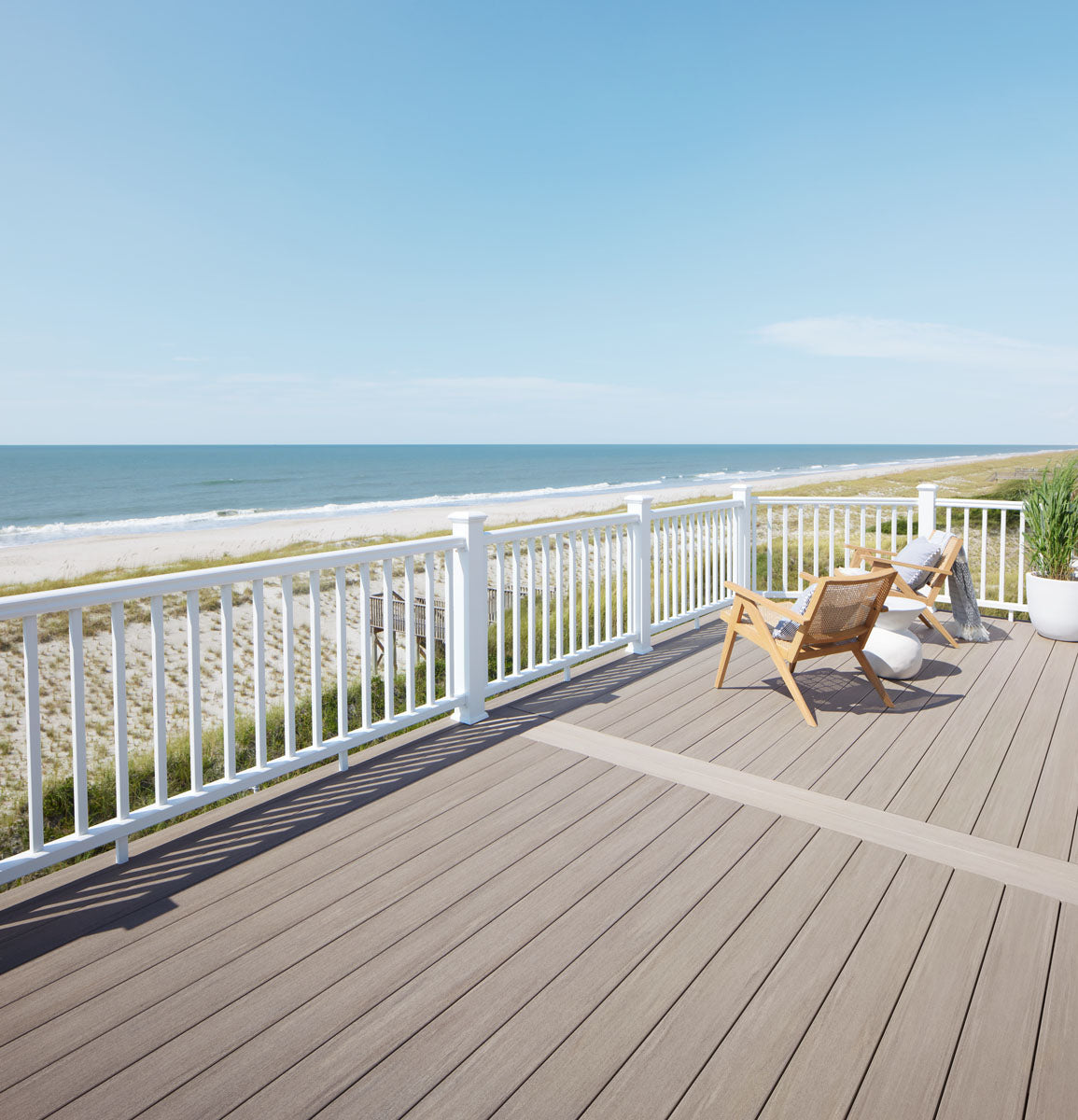 Contremarche de terrasse en PVC Avancé 3/4"x7 1/4"x12' TimberTech Vintage - Coastline