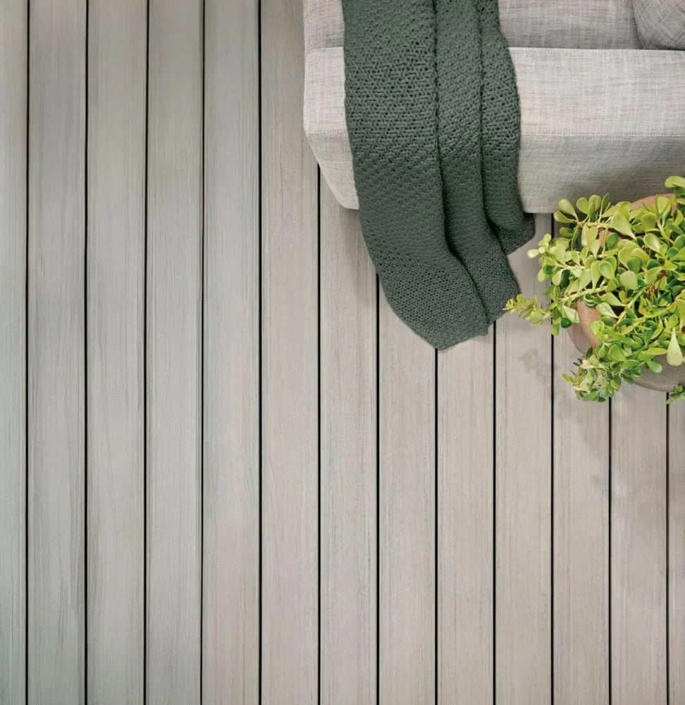 Planche de terrasse rainurée en PVC Avancé 1" x 6" TimberTech Harvest+ - Timber Gray