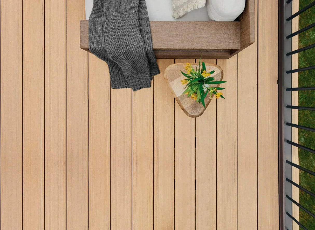 Grooved Decking Board 1"x6" TimberTech Advanced PVC Harvest+ - Toasted Wheat