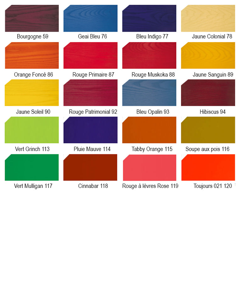 Teinture pour bois extérieur - Sansin DEC-2 - Saturée et Ultra-Saturée