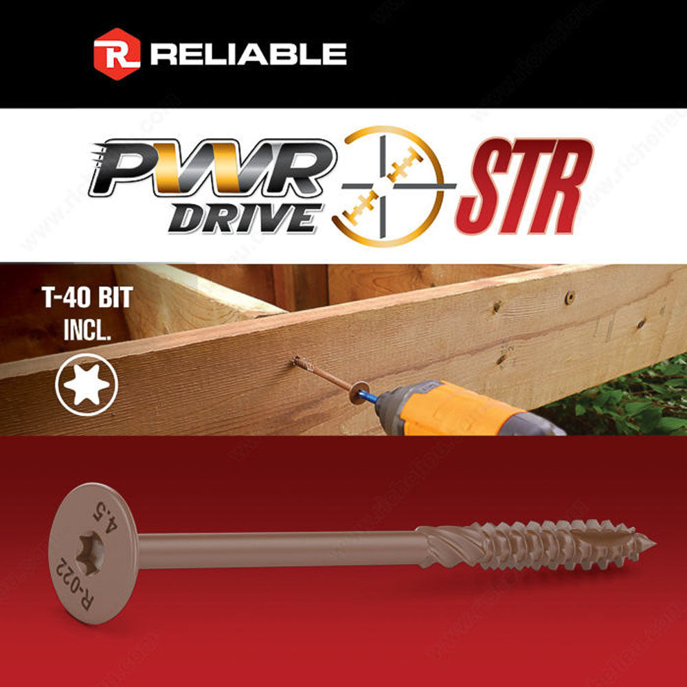 Vis Structurale d'assemblage pour charpentes PWR DRIVE STR - Reliable