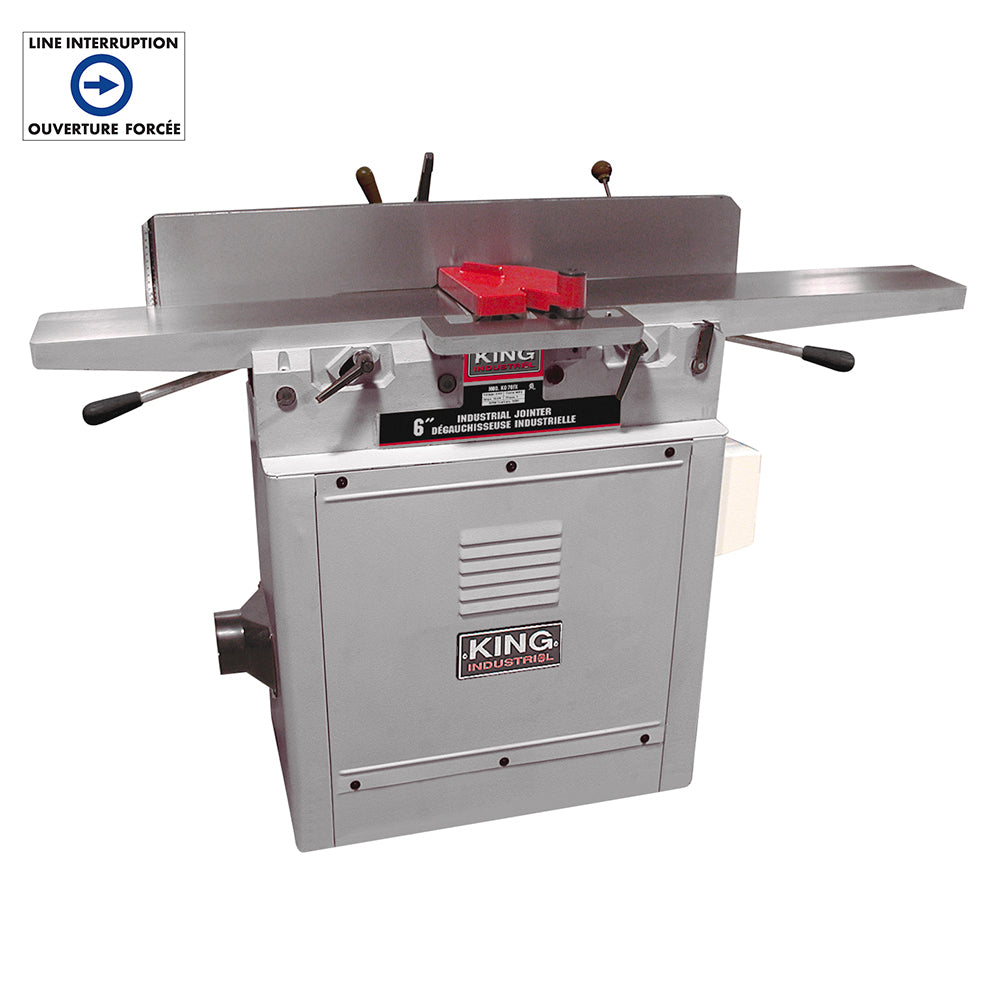 Dégauchisseuse Industrielle de 6" avec 3 couteaux KC-70FX - King