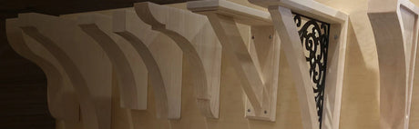 Sélection de consoles décoratives en bois massif et métal pour ébénisterie à Montréal