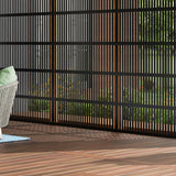 Treillis Barrette contemporain 4' x 8' PVC noir