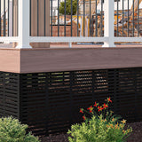 Treillis Barrette contemporain 4' x 8' PVC noir