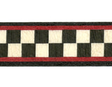 Incrustation: damier blanc/noir/rouge