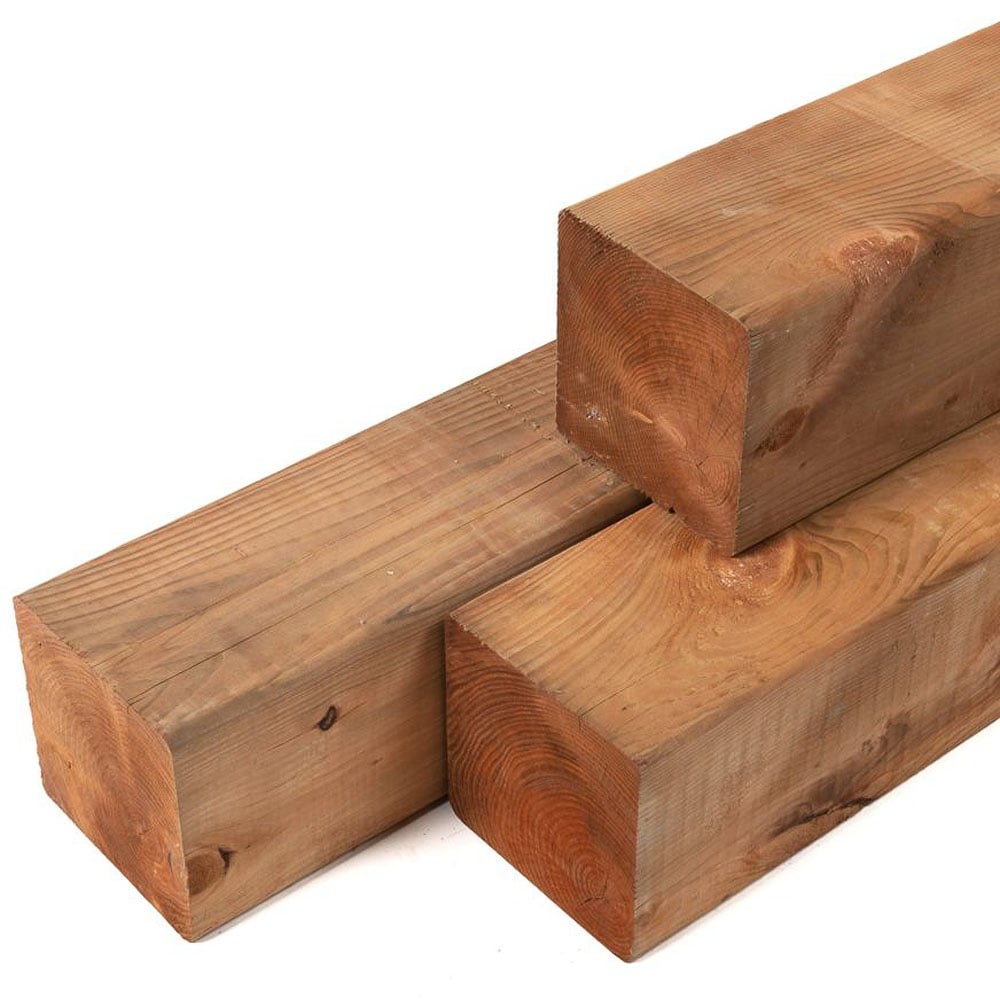 Terra Brown Treated Wood Post 8‘’ x 8'' nominal (7 1/2‘’ x 7 1/2'' actual)