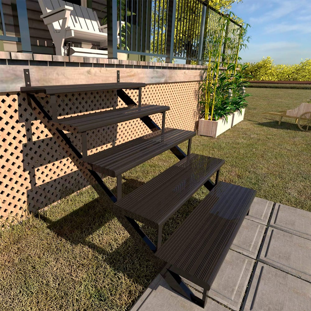 Black aluminum stair tread Collection 11 - Pylex 