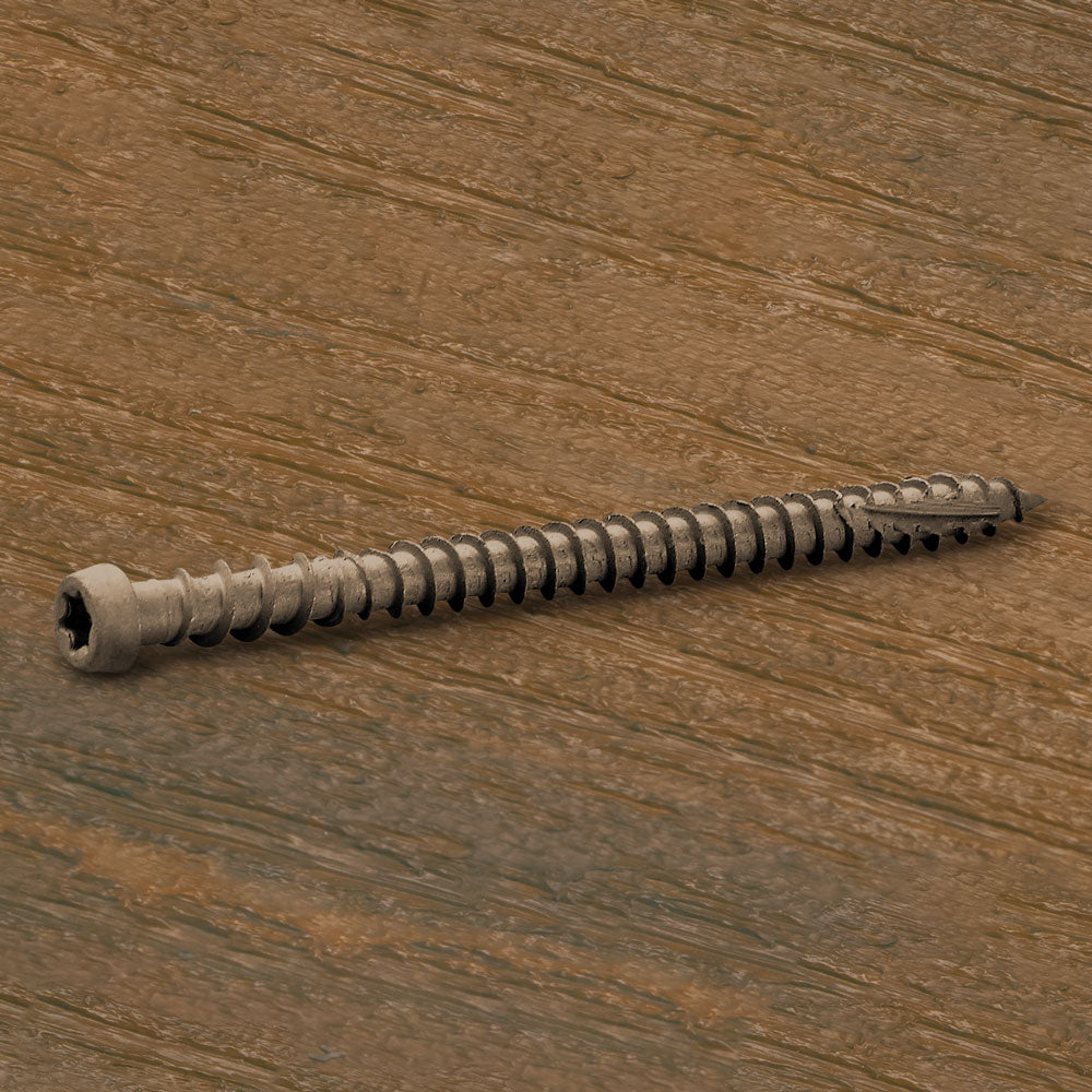 Cap-Tor XD deck screw 2 ¾’’ - #10 carbon epoxy (100 pieces) - Rosy Brown #65