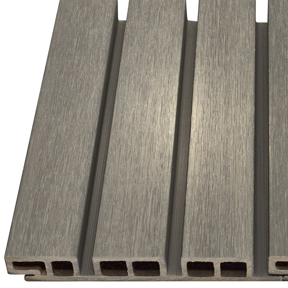 Revêtement en composite Belge #UH58 - 1’’ x 7.7’’ Gris argenté