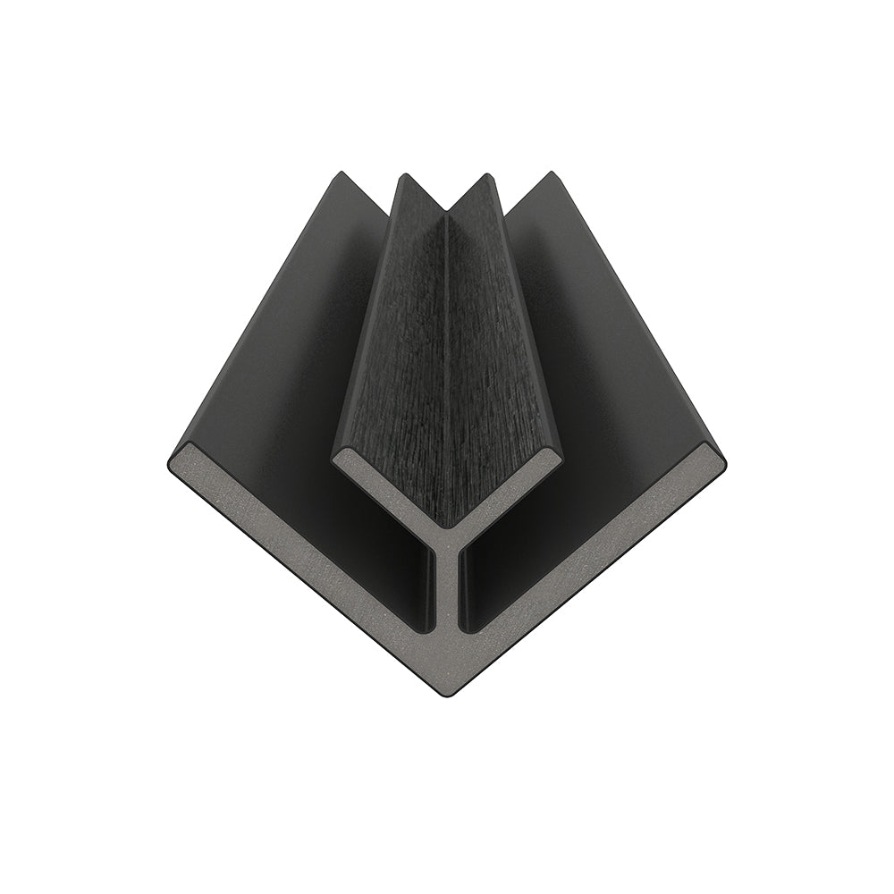 Bordure de coin intérieur 2 3/4" x 2 3/4" x 16’ #US47 (pour #US31 ou #UH67) Charbon