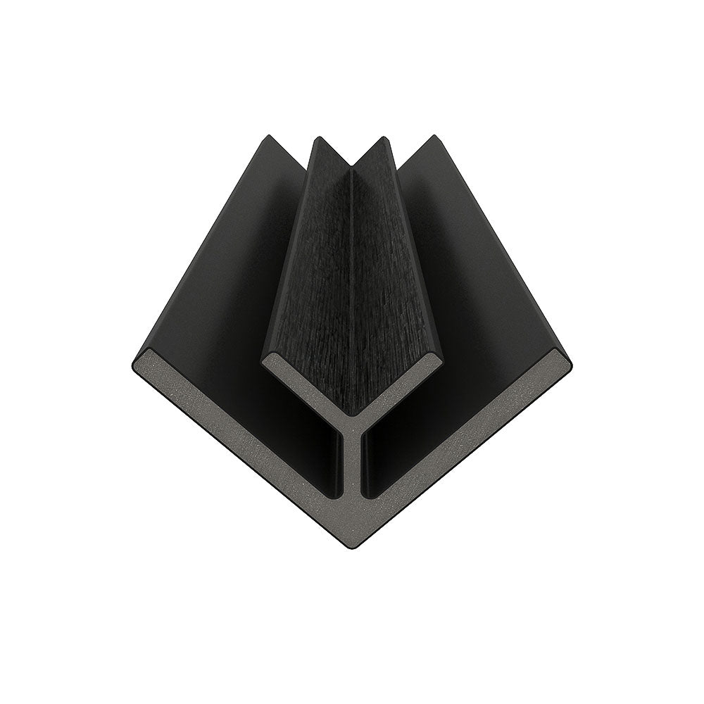 Bordure de coin intérieur 2 3/4" x 2 3/4" x 16’ #US47 (pour #US31 ou #UH67) Ébène