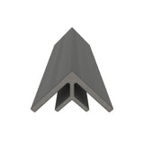 Bordure de coin intérieur 2 3/4" x 2 3/4" x 16’ #US47 (pour #US31 ou #UH67) Gris argenté
