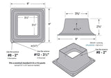 Steel base for 4"x4" post black #13048 Pylex