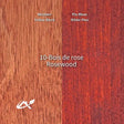 Échantillons de bois de rose, merisier et pin blanc pour ébénisterie et terrasse