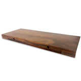 Grooved Solid Live Edge Wood Suar Shelf - Lignum