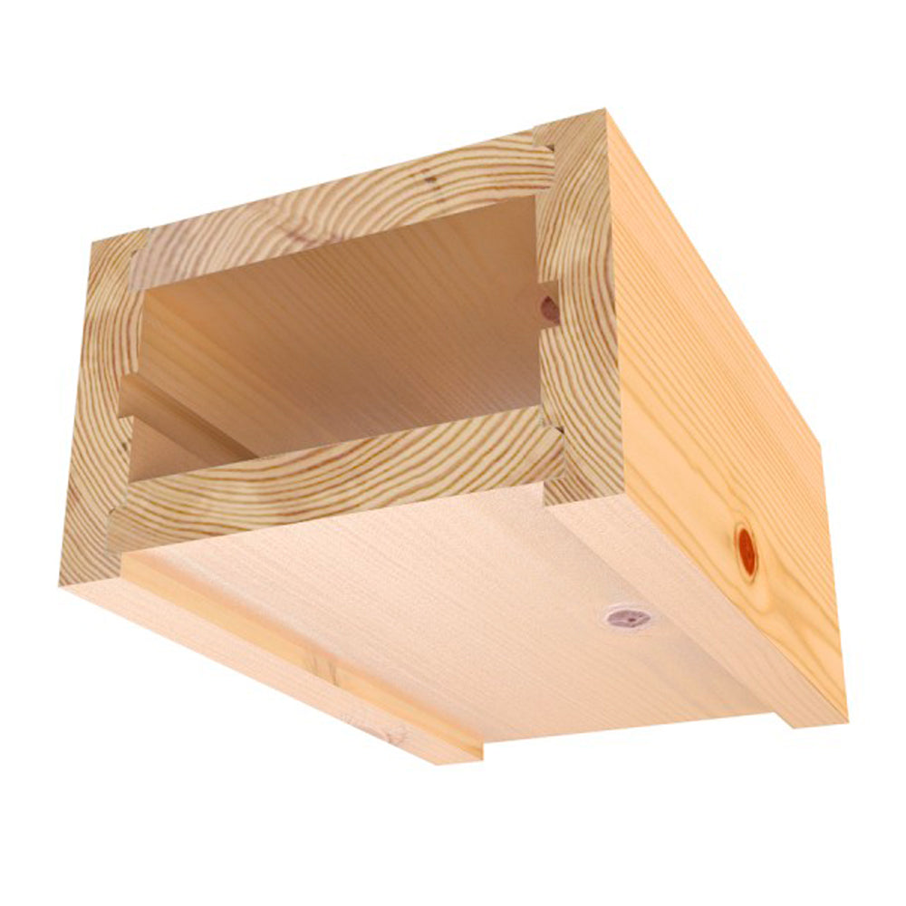 Ensemble de fausse poutre réversible en pin noueux - Interbois