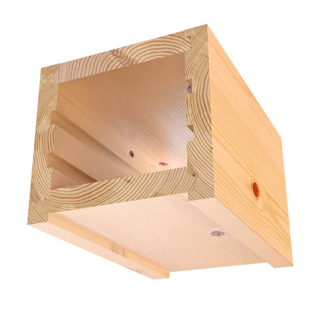 Ensemble de fausse poutre réversible en pin noueux - Interbois