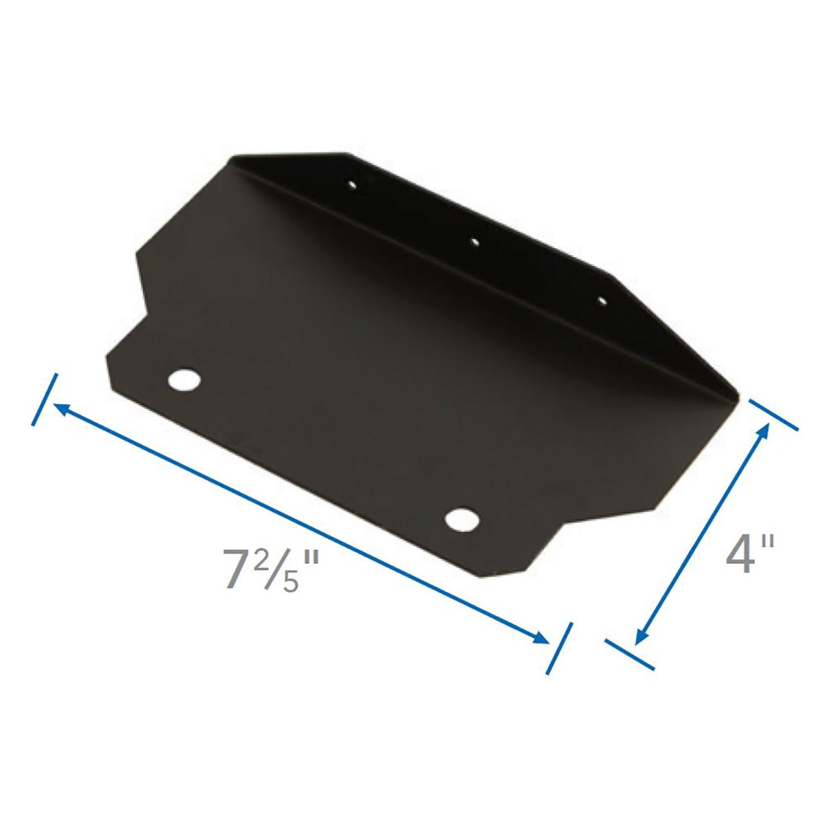 Ferrure de fixation d'escalier noir 4" x 7 2/5" - Fortress Evolution