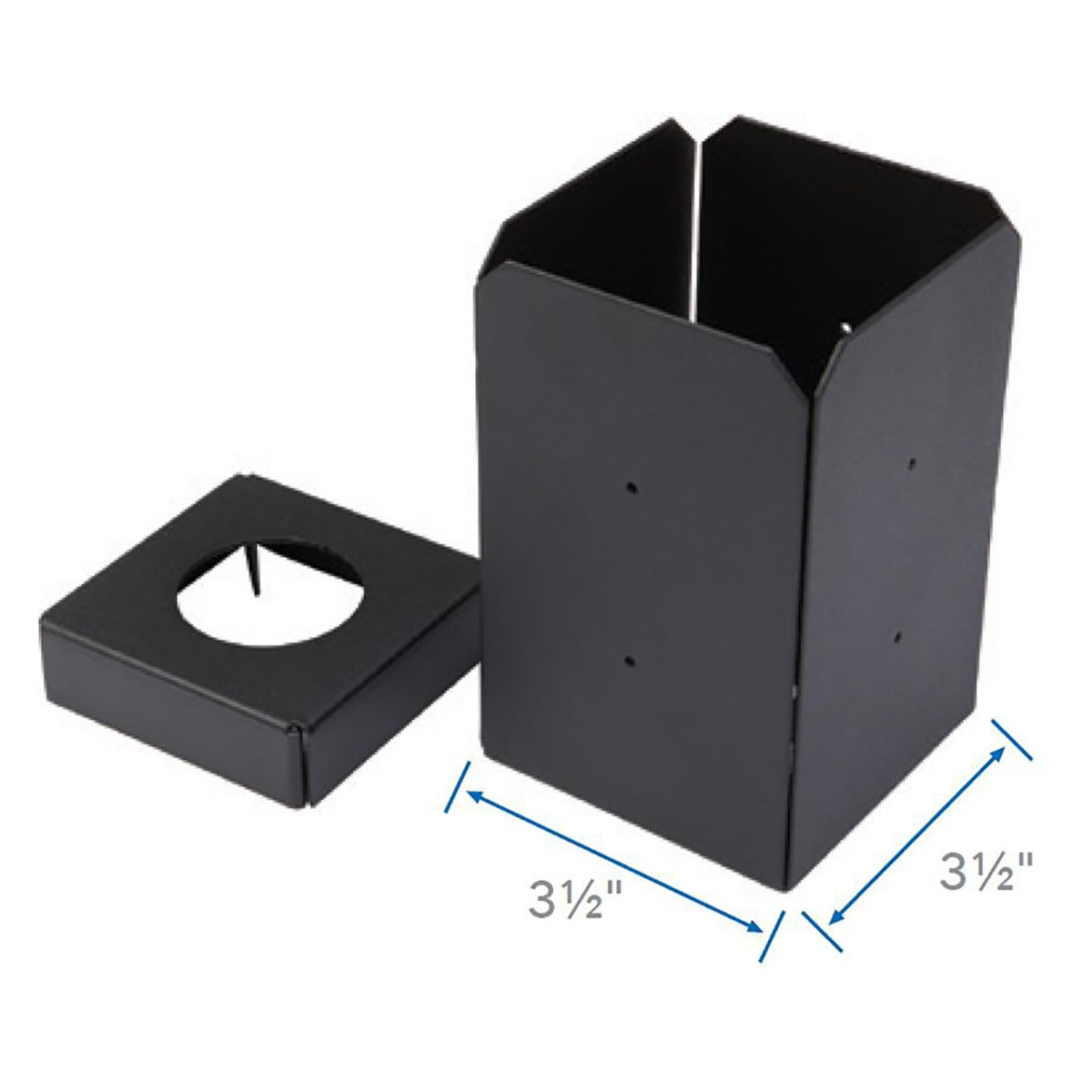 Ferrure pour poteau noir 3 1/2" x 3 1/2" x 6" - Fortress Evolution