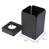 Ferrure pour poteau noir 3 1/2" x 3 1/2" x 6" - Fortress Evolution
