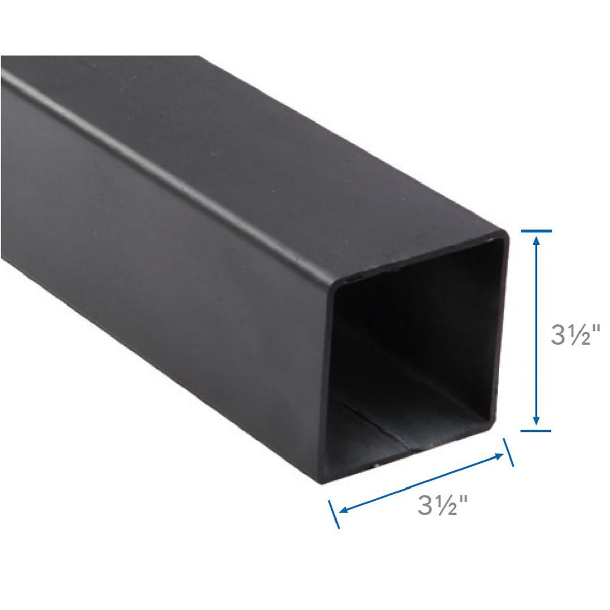 Steel Post 3 1/2" x 3 1/2" x 10' Black - Fortress Evolution