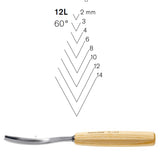 Long Bent Gouge N°12L - Pfeil. Swiss made