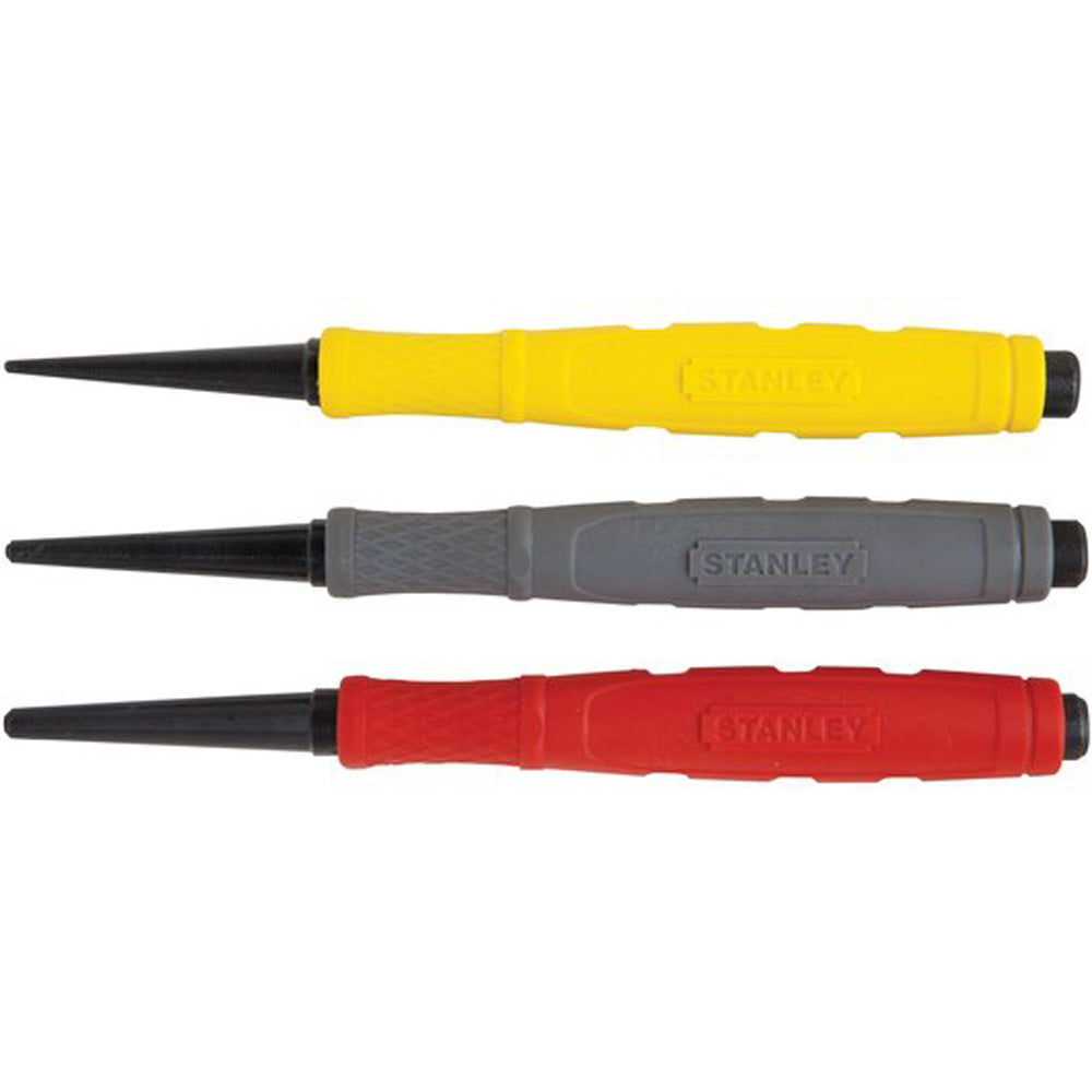 Set of 3 Stanley DynaGrip nail sets #58930