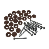 Fasteners kit for decorative panels - Brazilian Walnut- 12 pcs