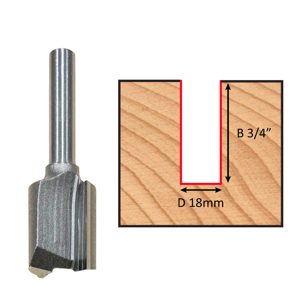 Carbide straight bits ¼’’ - Dimar
