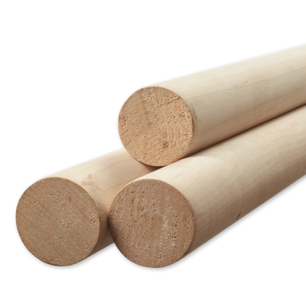 Goujon en bois franc 2" x 48"