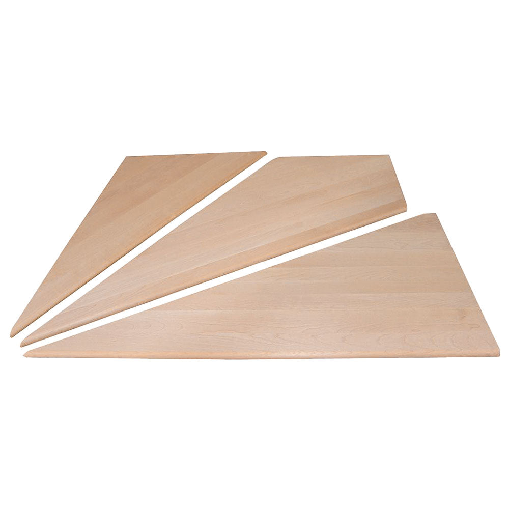 Ensemble de 3 marches d'angle en merisier