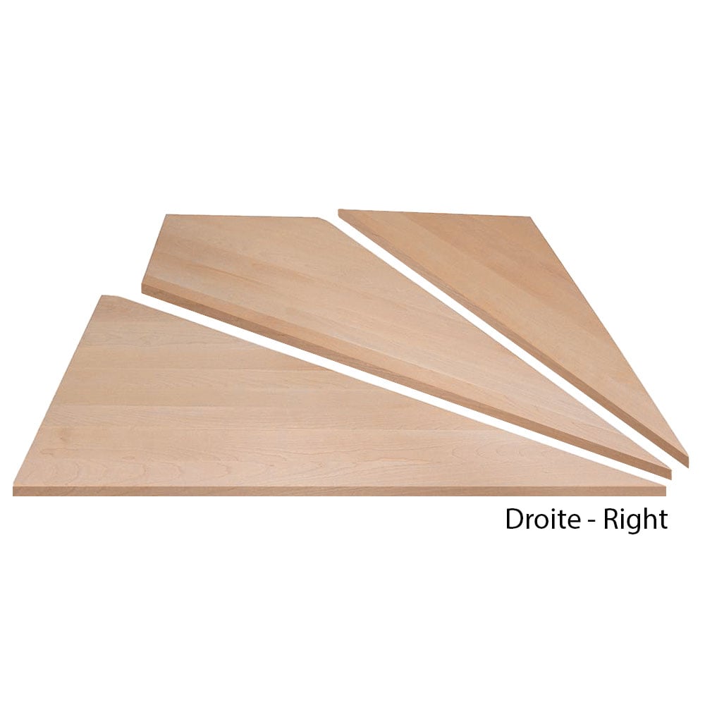 Ensemble de 3 marches d'angle en merisier Zen - 48"