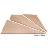 Ensemble de 3 marches d'angle en merisier Zen - 48"