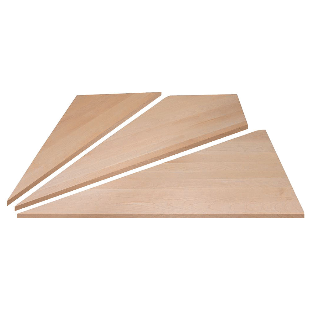 Ensemble de 3 marches d'angle en merisier Zen - 48"