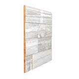 2D Barnwood Tongue & Groove Wall Panelling white pine stainless steel white finish - Interbois