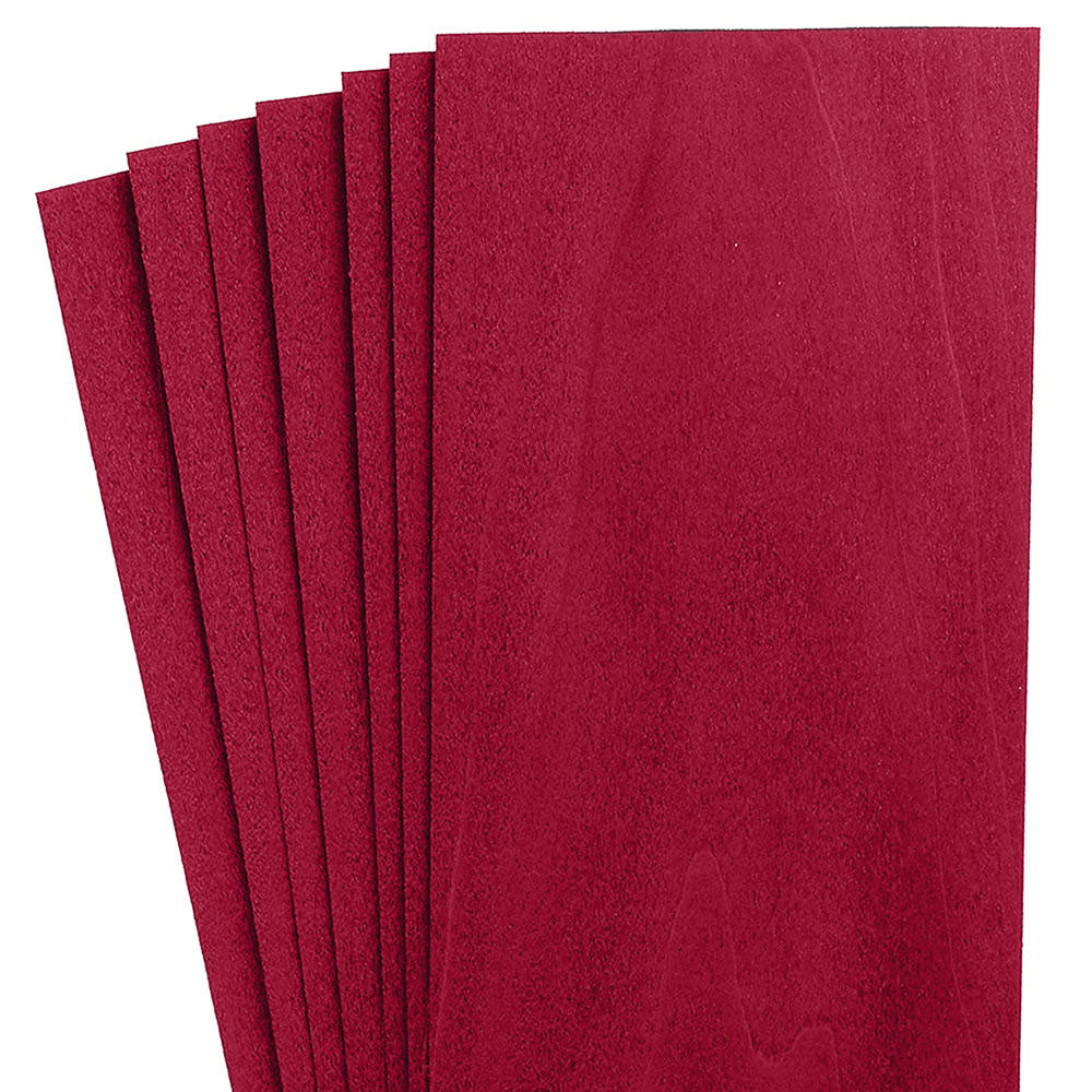 Placage teint Rouge 4.5" à 7.5" x 12" - (3 p.c.)