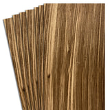 Coupon de placage en zébrano 4,5’’ à 7,5’’ x 12’’ (3 p.c.)