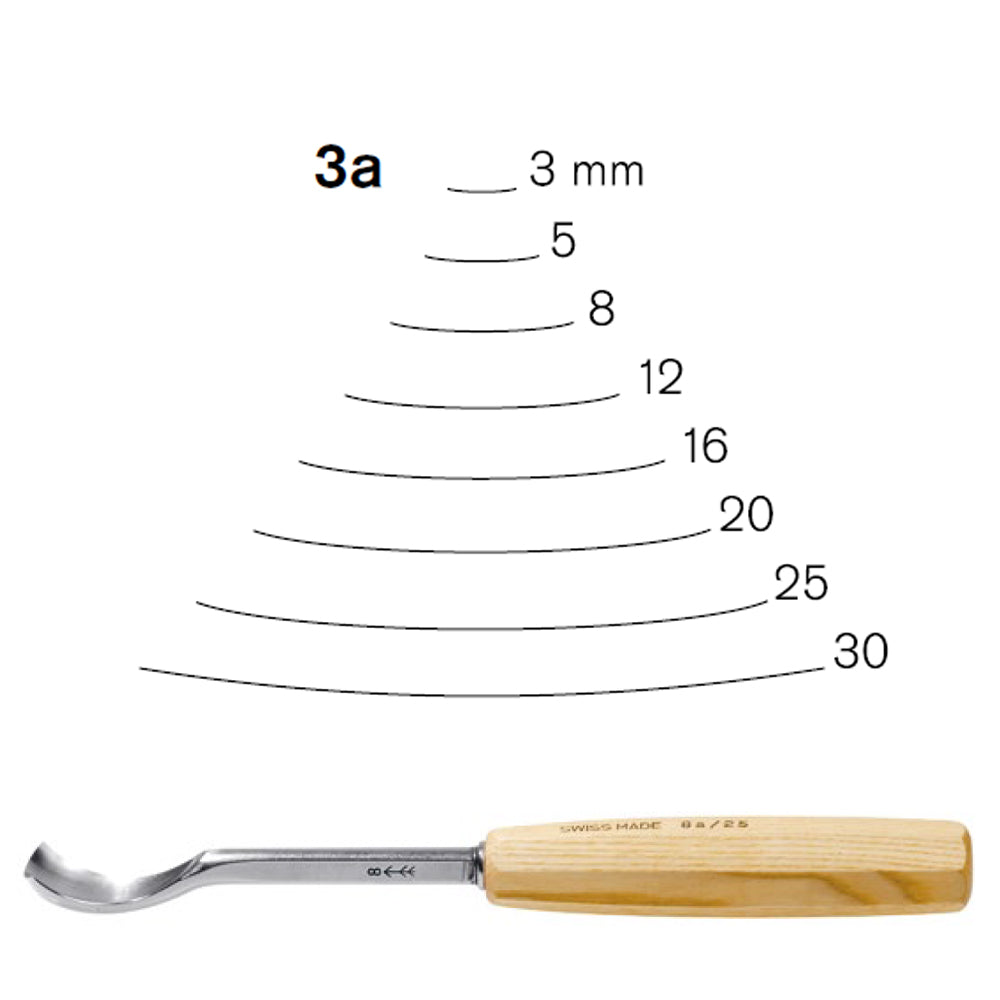 Short Bent Gouges N°3A - Pfeil. Swiss made