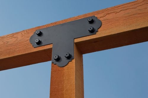 Black T Shaped bracket 5" wide 
