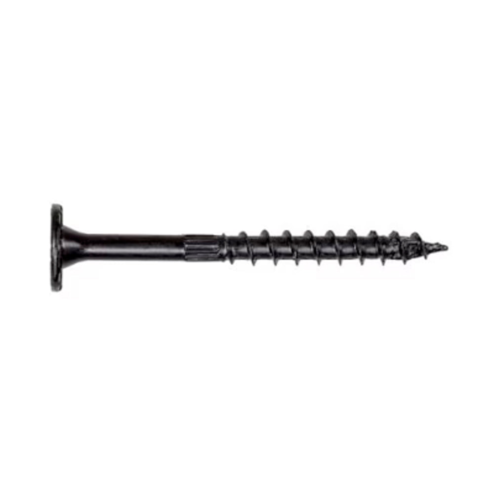 Black 3 1/2" structural wood screw