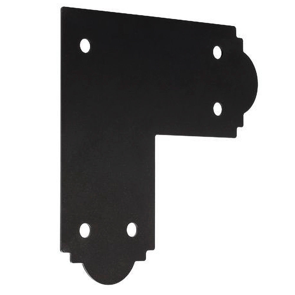 Black L Shaped Ornamental Bracket 5" wide 