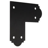 Black L Shaped Ornamental Bracket 5" wide 