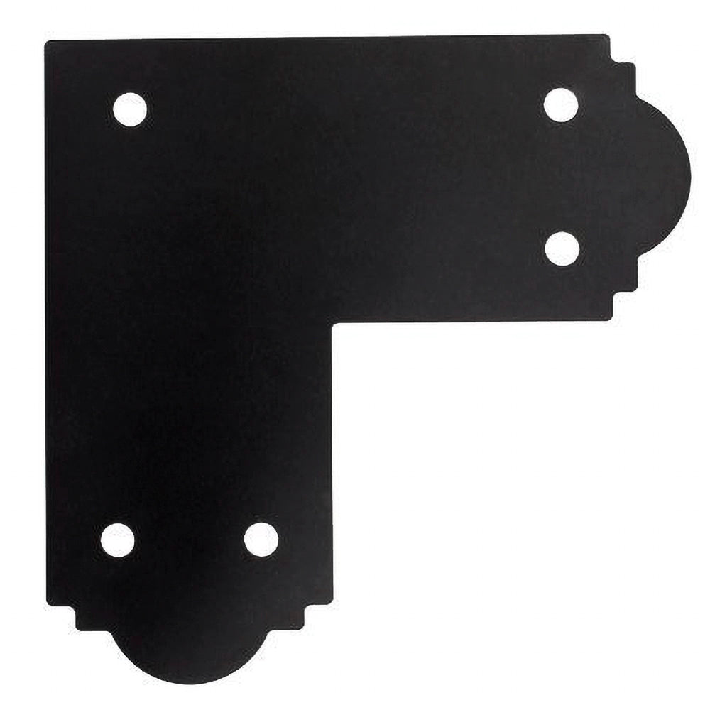 Black L Shaped Ornamental Bracket 5" wide 