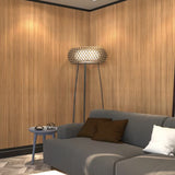 Balik tambour style wall panel 3 5/8’’ x 96’’ - 6 pcs/pack teak color