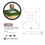 Plaque d'assise OD-T4 pour pieux OZ-Post