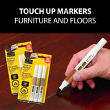 Marqueur de retouche bois pour meubles et planchers, réparant une rayure sur surface en bois